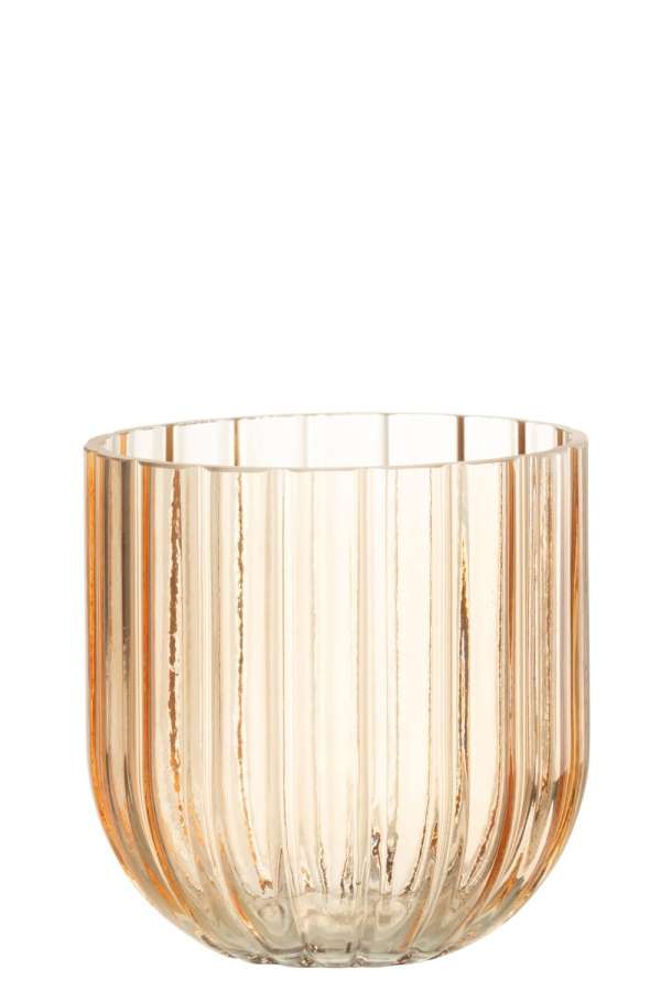 VASE YARI GLASS PEACH SMALL