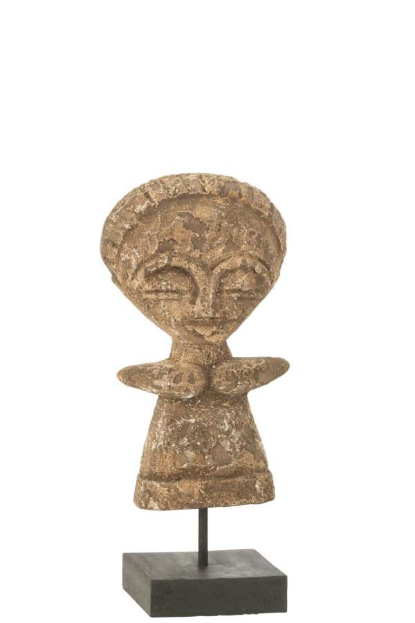 STATUE YING ALBASIA WOOD NATURAL LARGE