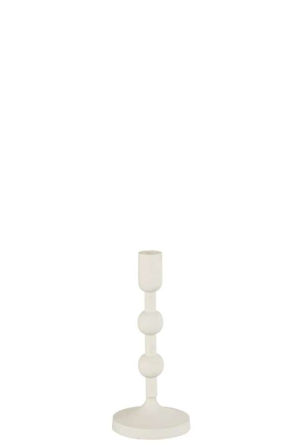 CANDLEHOLDER BALLS ALUMINIUM WHITE LARGE