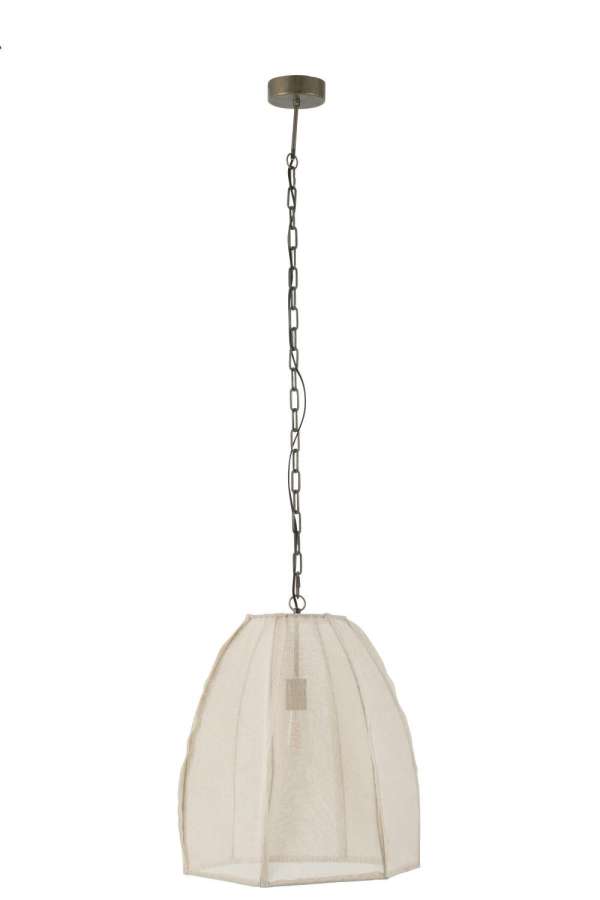 CEILING LAMP PEAR LINEN/IRON WHITE SMALL