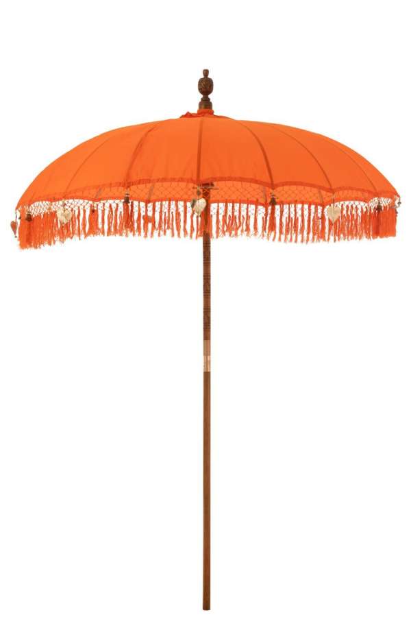 PARASOL DAYU COTTON/WOOD ORANGE LARGE