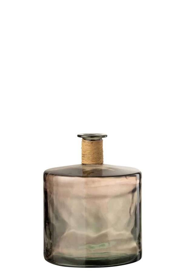 VASE SAFARI WIDE LIGHT BROWN LARGE