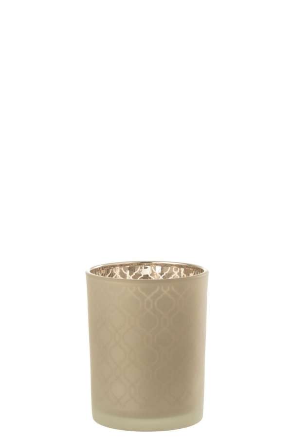 HURRICANE GEOMETRIC GLASS BEIGE MEDIUM