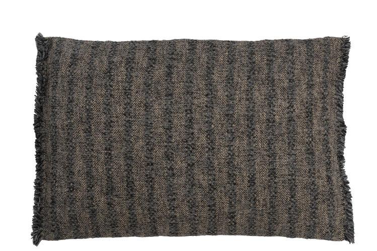 CUSHION ETHNIC RECTANGLE COTTON BLUE/BEIGE