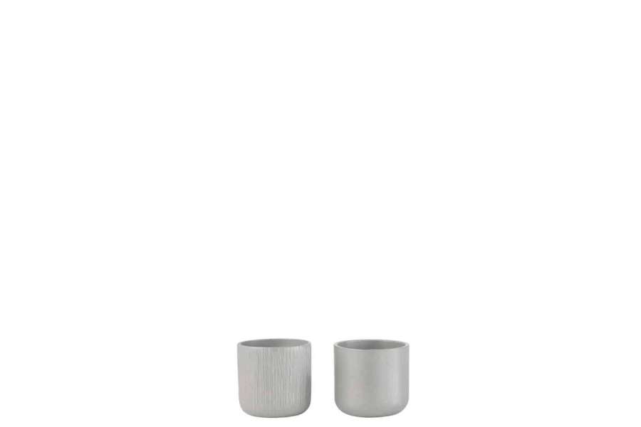 FLOWERPOT GEN CERAMIC GREY EXTRA SMALL ASSORTMENT OF 2