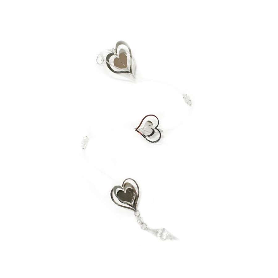 Hjerte 3D Metall/Akryl Klar/Blank 70Cm