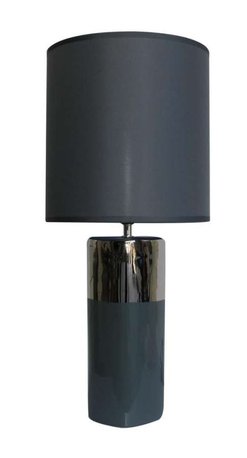 Lampe Base Gråblå/Sølv 11X11X36Cm