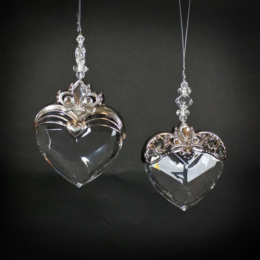 Hjerter Arkyl/Metall S/2 12Cm