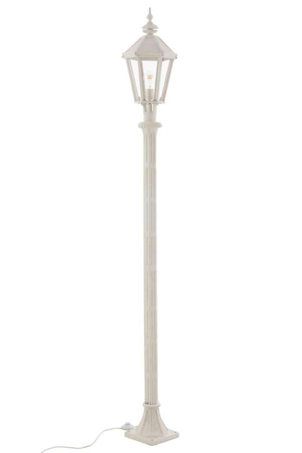 LANTERN POLE OUTDOOR CAST IRON WHITE