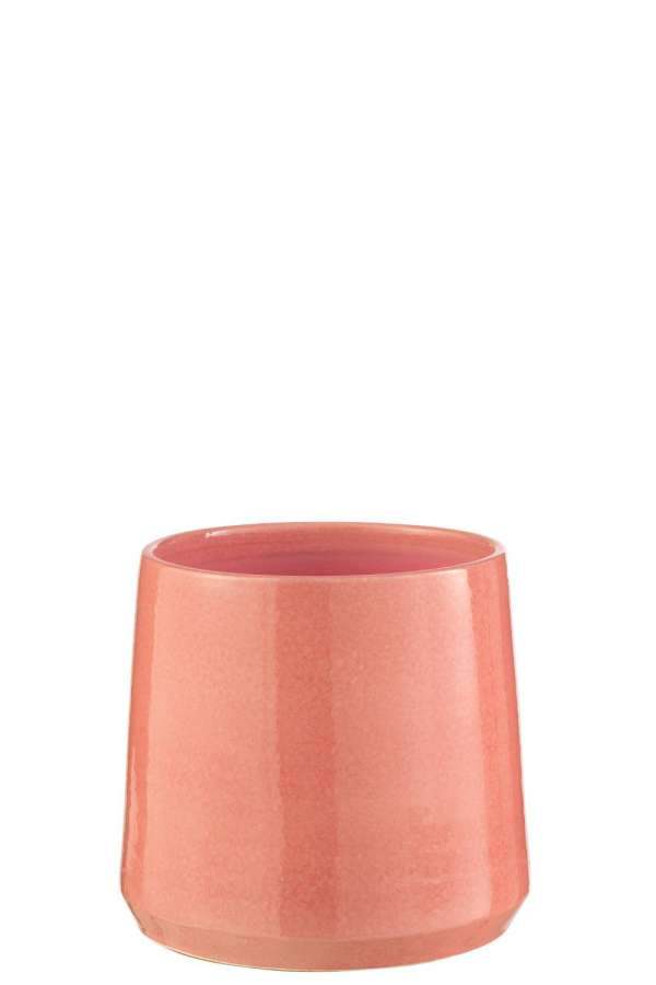FLOWERPOT ROUND CERAMIC PINK MEDIUM