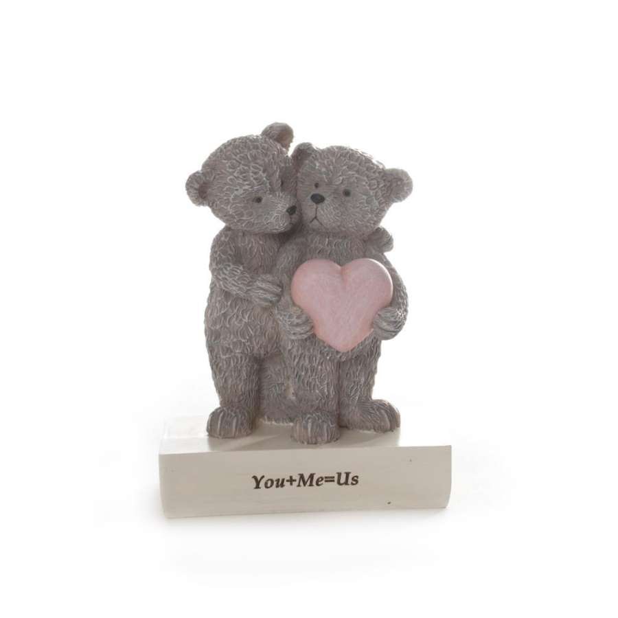 Figur Bjørn m/hjerte- 8X5X10cm
