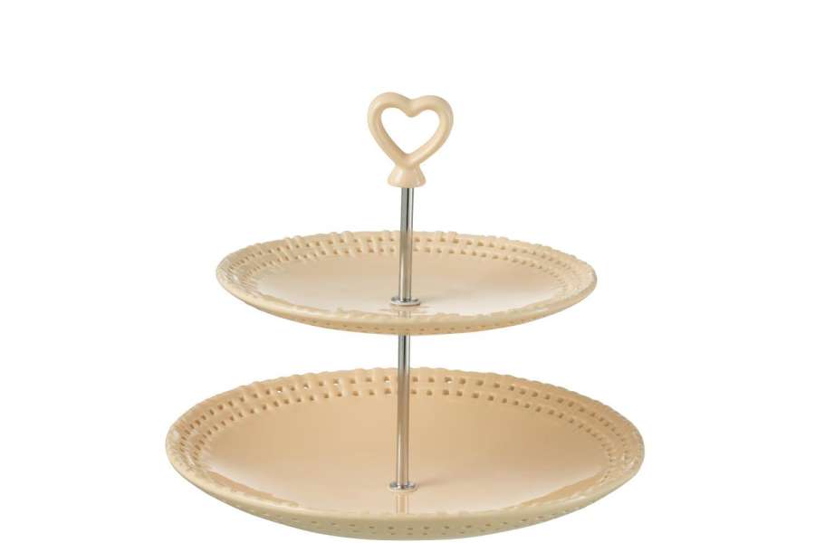 PLATE 2 LAYERS CERAMIC PEACH