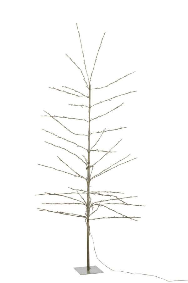 CHRISTMAS TREE BARE+ LED METAL WHITE