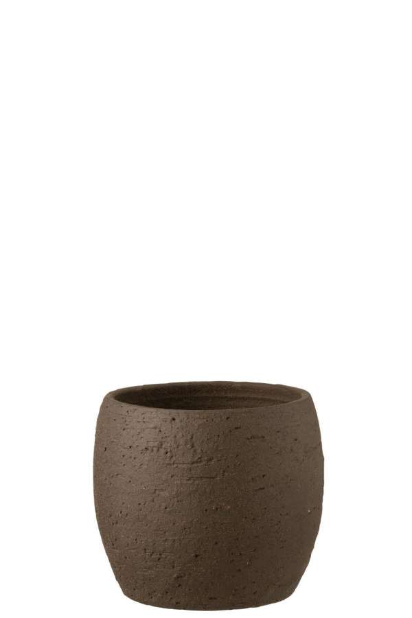 FLOWERPOT ENYA CERAMIC BROWN LARGE