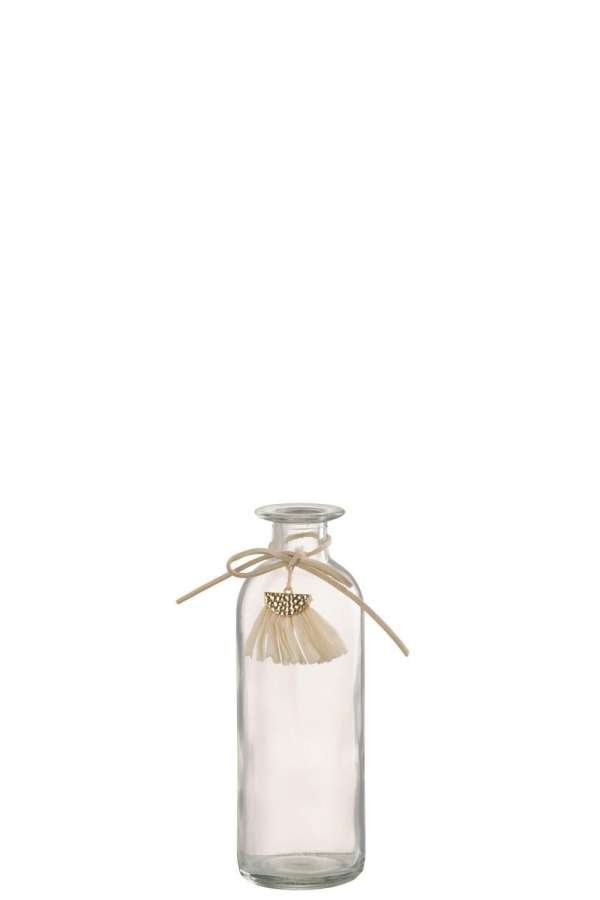 VASE BOTTLE GLASS TRANSPARENT SMALL