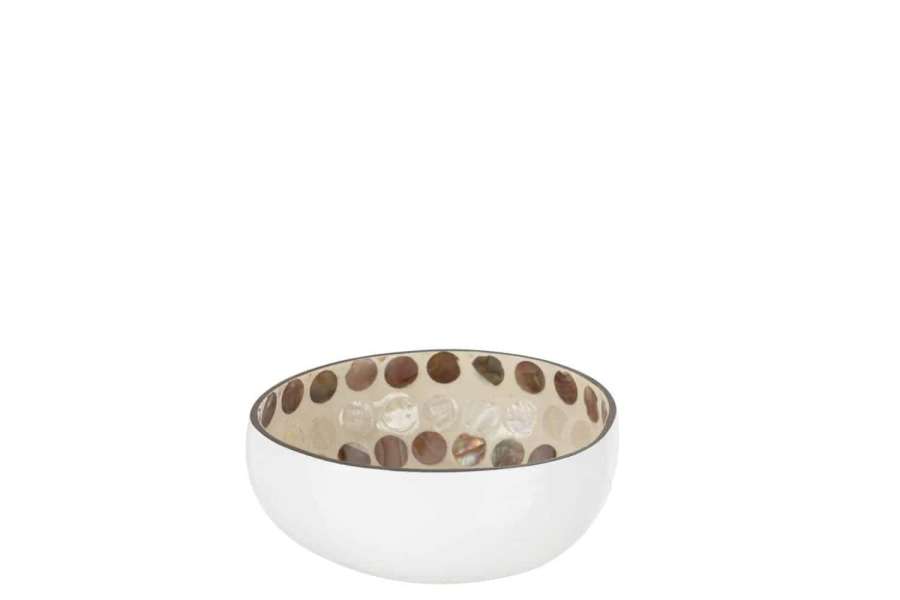 HALF COCONUT BALL NUYE NUT/PAINT BROWN/WHITE