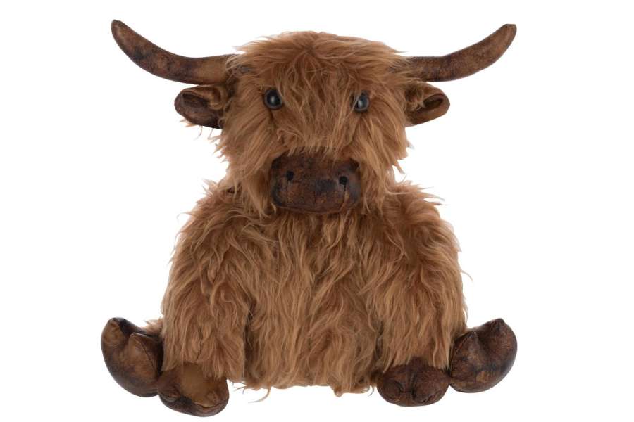 DOORSTOP YAK POLYESTER RUST BROWN