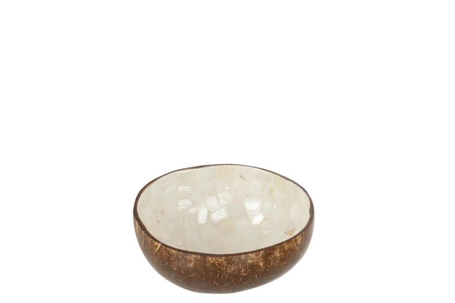 HALF COCONUT BALL NUYE NUT/PAINT WHITE/BROWN