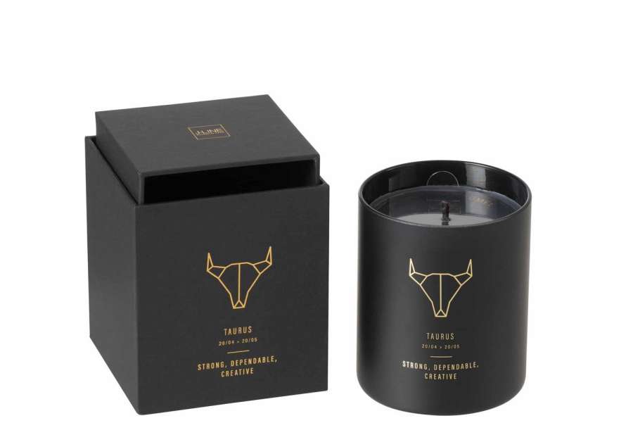 SCENTED CANDLE ASTRO  TAURUS BLACK-50H