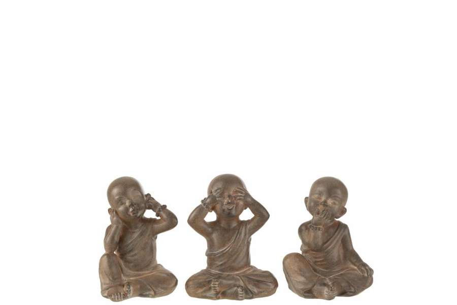 MONK POLY BROWN SMALL ASSORTMENT OF 3
