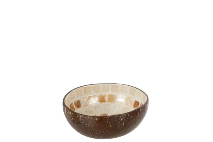 HALF COCONUT BALL NUYE NUT/PAINT BEIGE/BROWN