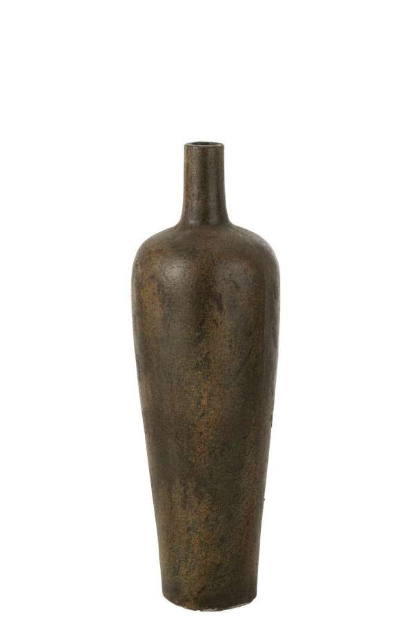 VASE VICTOR CEMENT BROWN MEDIUM
