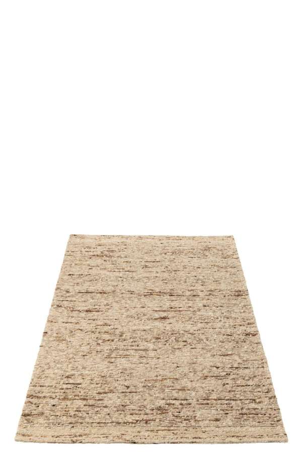 RUG WOVEN WOOL ECRU/BROWN