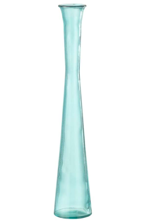 VASE TUBE GLASS AQUA