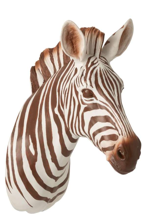 ZEBRA HANGING RESIN BROWN/WHITE