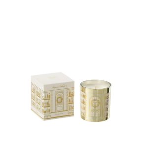 SCENTED CANDLE SURPRISE WINDOW WAX WHITE/GOLD COLORED