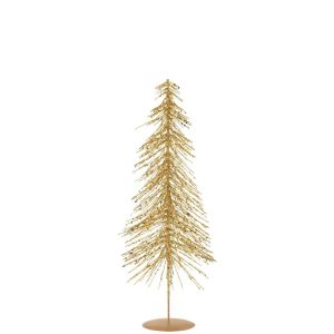 CHRISTMAS TREE GLITTERS PLASTIC GOLD COLORED MEDIUM