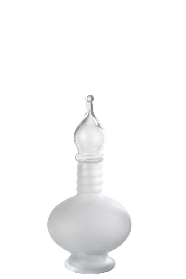 VASE+CAP PHIAL DECO JOEY GLASS TRANSPARENT SMALL