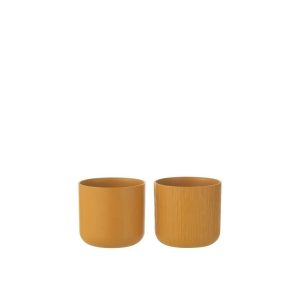 FLOWERPOT GEN CERAMIC OCHRE SMALL ASSORTMENT OF 2