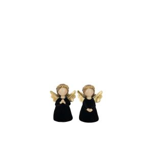 ANGEL VELVET POLYRESIN BLACK SMALL ASSORTMENT OF 2