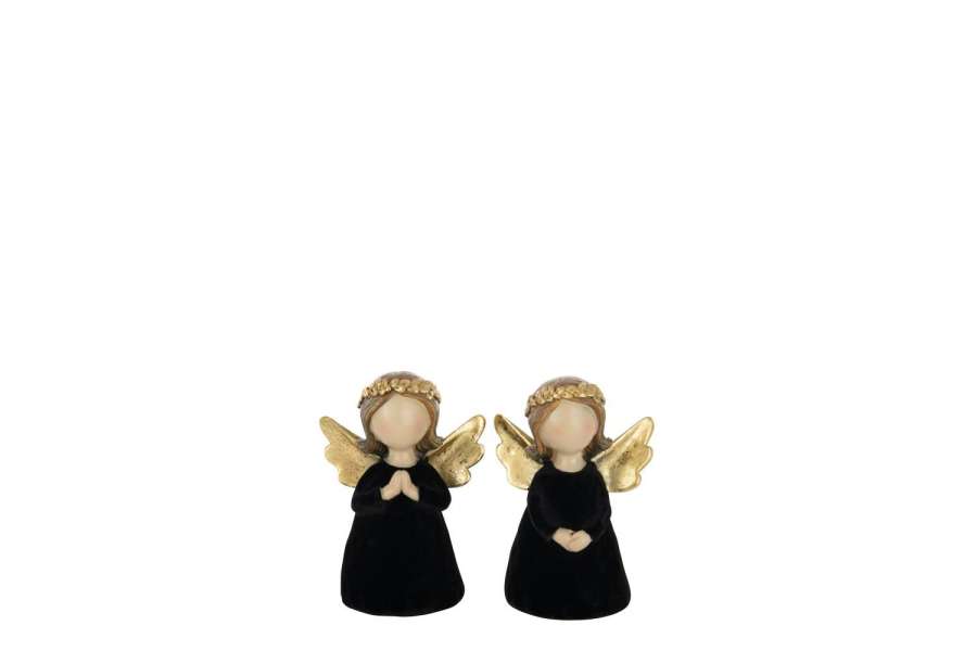 ANGEL VELVET POLYRESIN BLACK SMALL ASSORTMENT OF 2