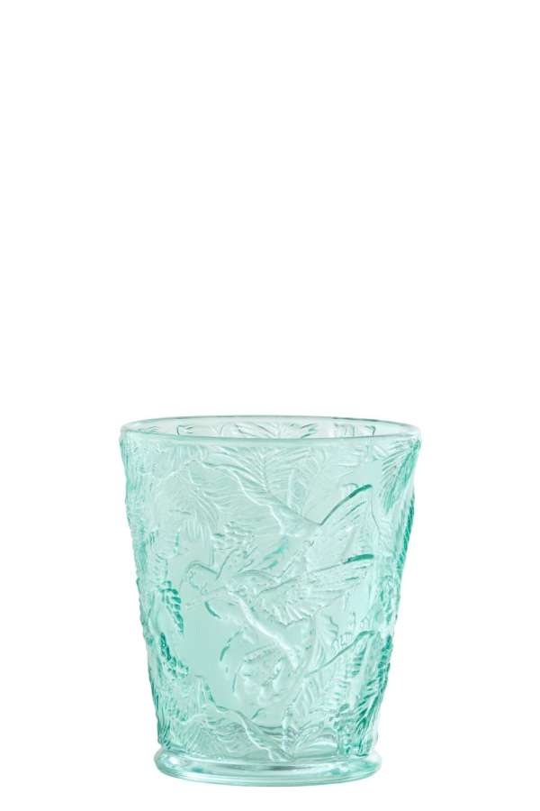 DRINKING GLASS BIRDS GLASS AZURE BLUE