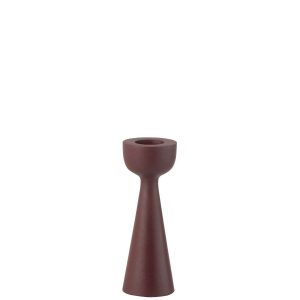 CANDLE HOLDER CONE ALUMINIUM MAROON LARGE