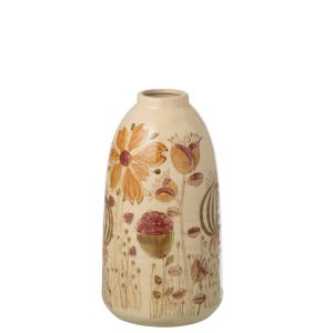 VASE VINTAGE STONEWARE MULTICOLORED SMALL