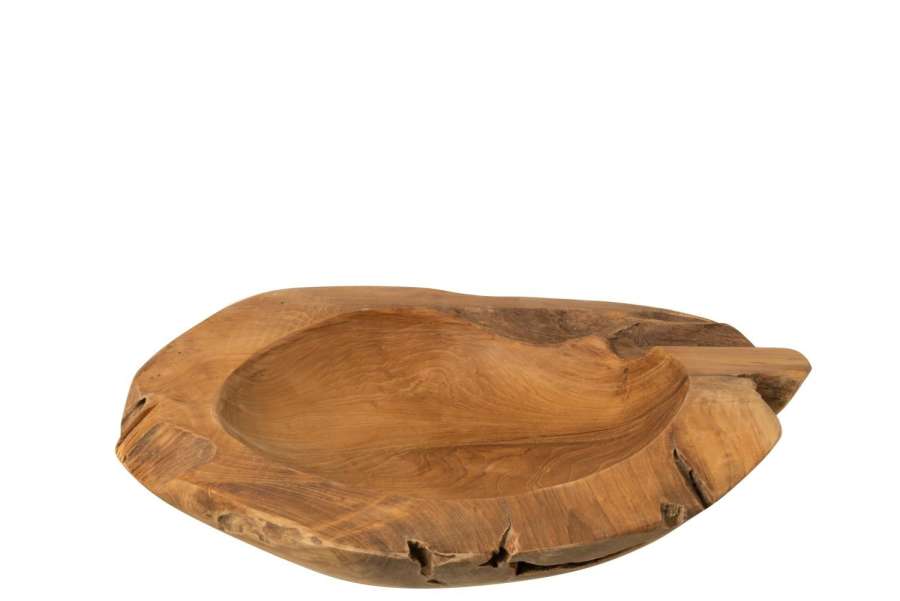 DECORATIVE DISH IGOR TEAK WOOD NATURAL LARGE