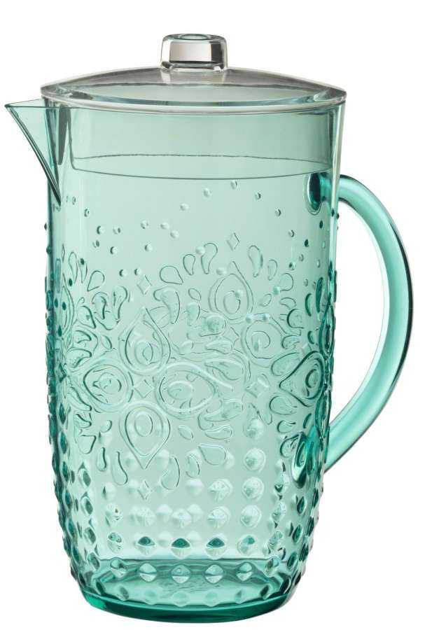 PITCHER PLASTIC AQUA BLUE