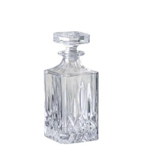 BOTTLE+STOP CUT GLASS TRANSPARENT