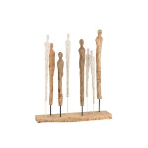FIGURES 8 THIN MANGO WOOD/ALUMINIUM WHITE/NATURAL