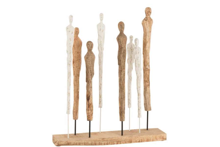 FIGURES 8 THIN MANGO WOOD/ALUMINIUM WHITE/NATURAL