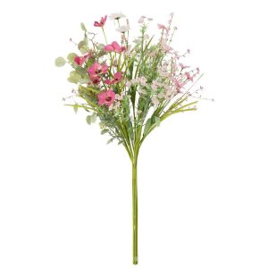 BOUQUET MIX FLOWERS ARTIFICIAL PINK
