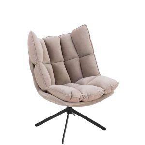 CHAIR RELAX CUSHION ON FRAME TEXTILE/METAL EXTRA LIGHT GREY