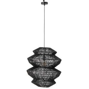 CEILING LAMP ROPE METAL BLACK LARGE