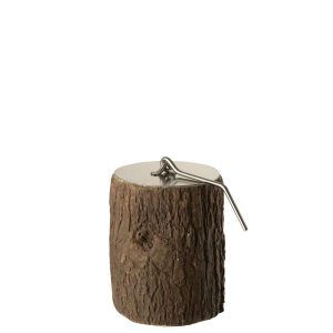 FIRE PIT ROUND TRUNK CEMENT DARK BROWN