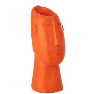 VASE FACE OUTDOOR MGO DARK ORANGE