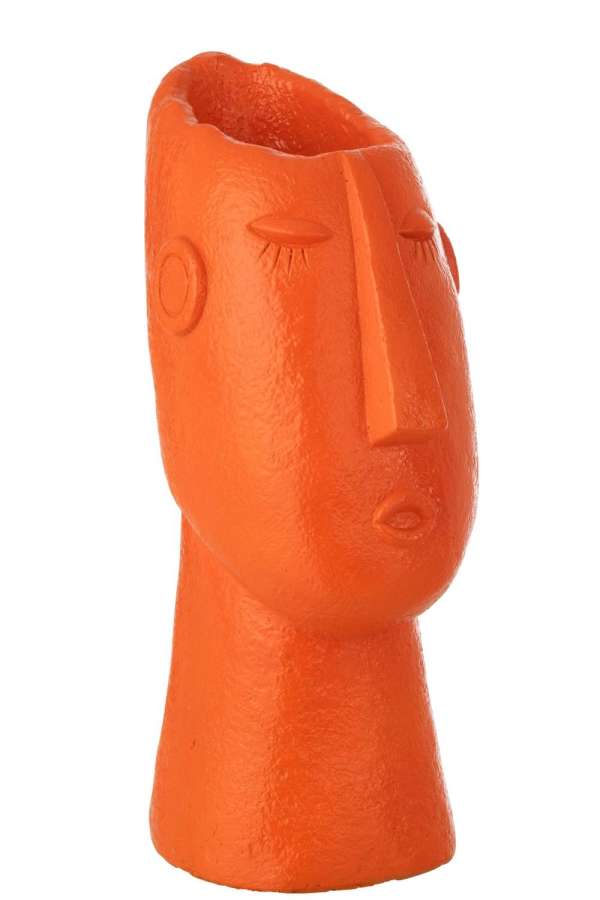 VASE FACE OUTDOOR MGO DARK ORANGE