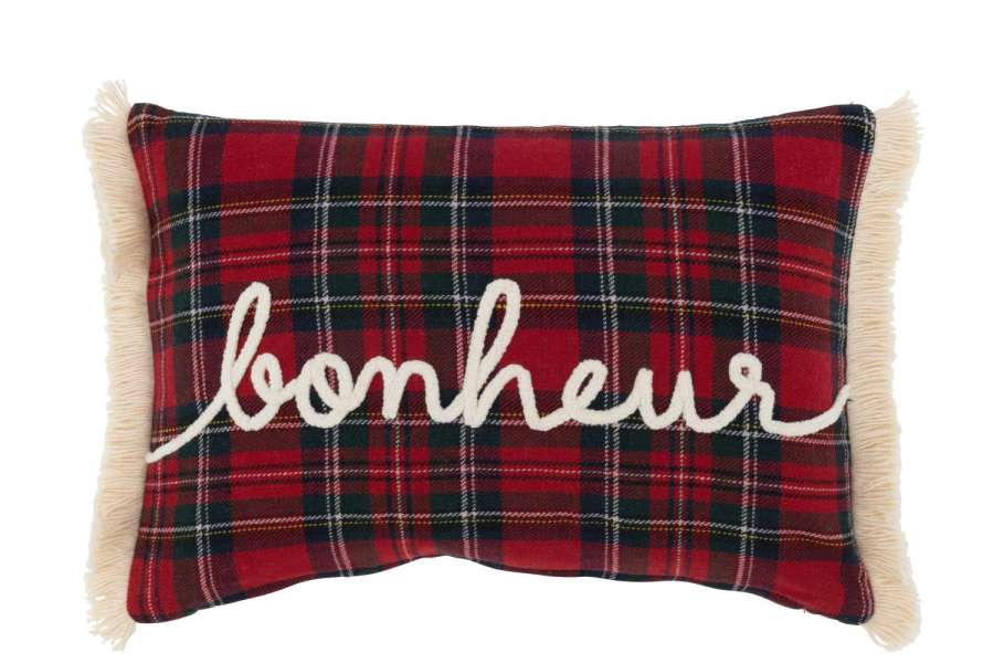 CUSHION TILES BONHEUR RED/GREEN
